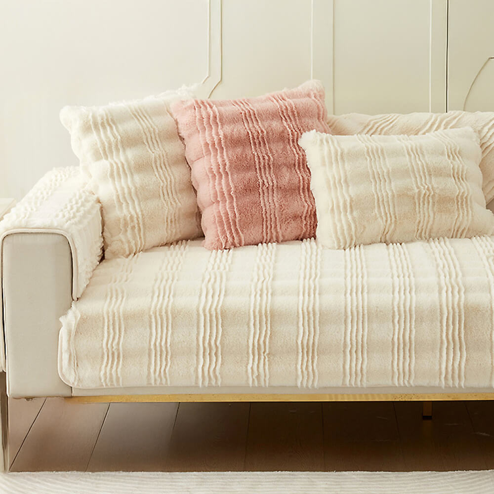 Modern Comfortable Faux Rabbit Fur Anti-Slip Couch