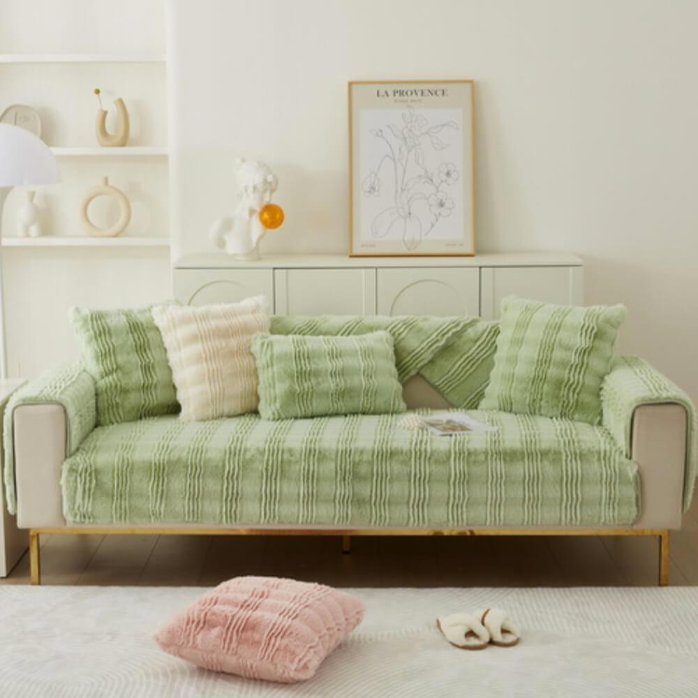 Modern Comfortable Faux Rabbit Fur Anti-Slip Couch
