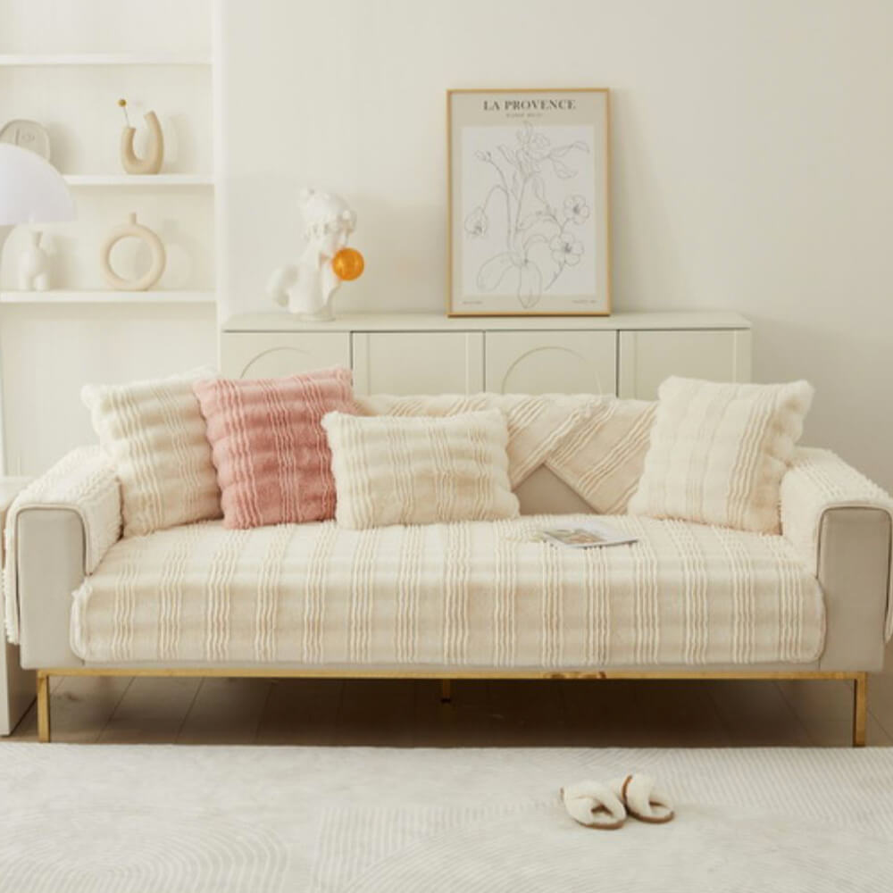 Modern Comfortable Faux Rabbit Fur Anti-Slip Couch