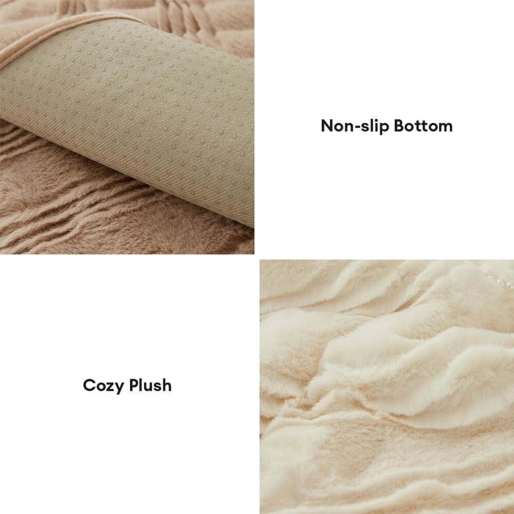 Modern Comfortable Faux Rabbit Fur Anti-Slip Couch
