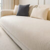 Modern Cream Vertical Stripes Fleece Couch Cover f
