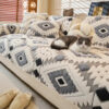 Modern Geometric Thick Plush Anti-Scratch Non-Slip