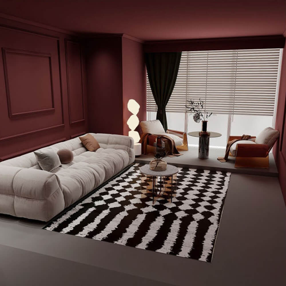 Modern Minimalist Living Room Rug Soft and Stylish