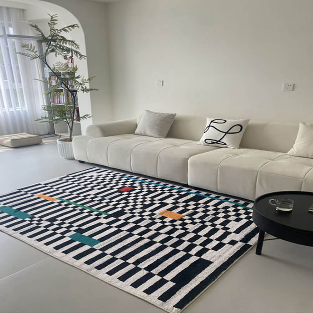 Modern Minimalist Living Room Rug Soft and Stylish