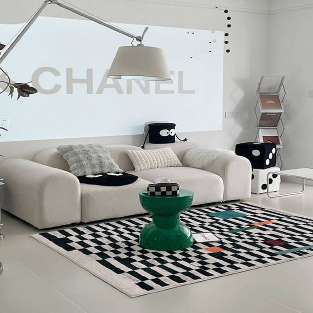 Modern Minimalist Living Room Rug Soft and Stylish
