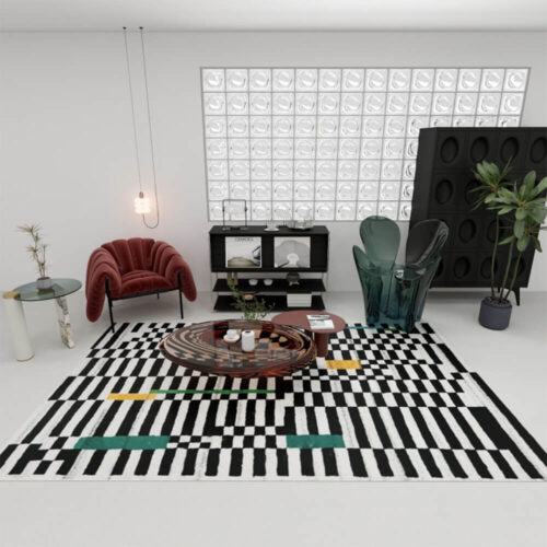 Modern Minimalist Living Room Rug Soft and Stylish