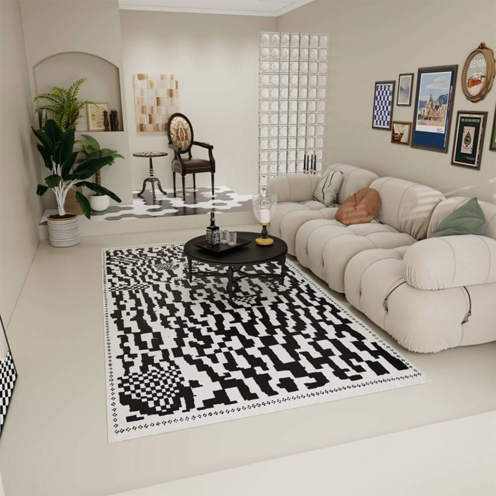 Modern Minimalist Living Room Rug Soft and Stylish