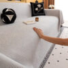Modern Stripe Chenille Scratch-Resistant Sofa Prot