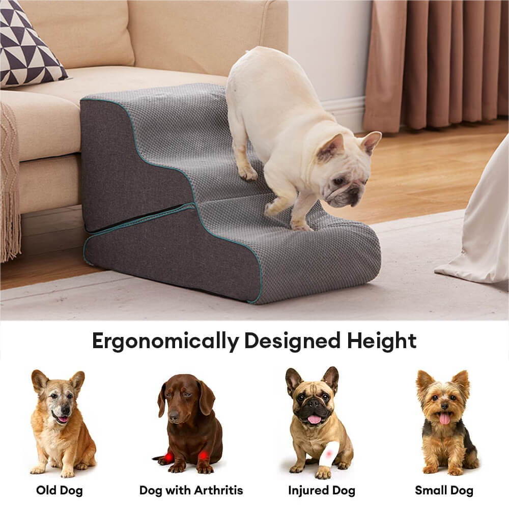 Multifunctional 2-in-1 Foldable Dog Stairs with Ra