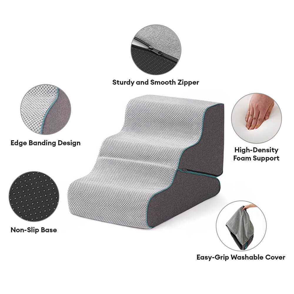 Multifunctional 2-in-1 Foldable Dog Stairs with Ra