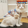 Plaid Comfortable Warm Plush Dog Sweater Suitable 