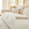 Plush Cream Geometric All Seasons Non-Slip Couch C