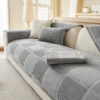 Plush Cream Geometric All Seasons Non-Slip Couch C