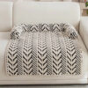 Plush Leaf Jacquard Non-Slip Pet Mat Pet Bed