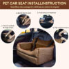 Portable Washable Travel Safety Large Dog Car Boos