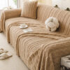 Simple Thickened Soft Fleece Fabric Sofa Protectio