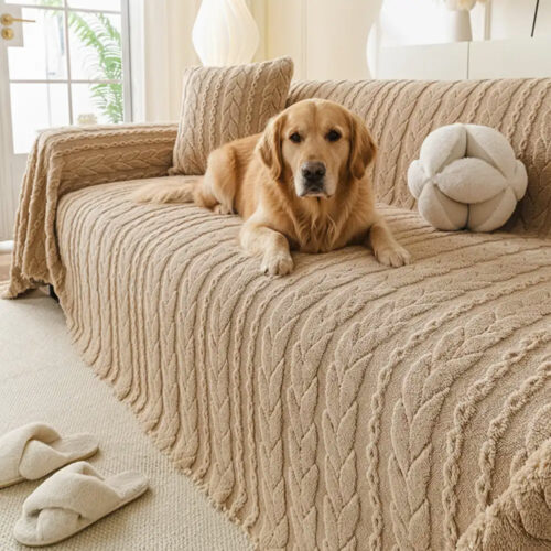 Simple Thickened Soft Fleece Fabric Sofa Protectio