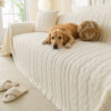 Simple Thickened Soft Fleece Fabric Sofa Protectio