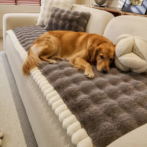 Soft Faux Rabbit Plush Thick Skin-Friendly Non-Sli