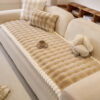 Soft Faux Rabbit Plush Thick Skin-Friendly Non-Sli