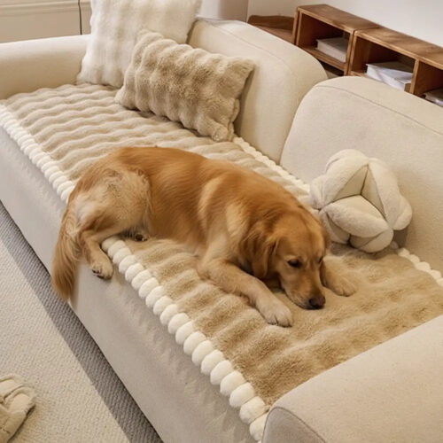 Soft Faux Rabbit Plush Thick Skin-Friendly Non-Sli