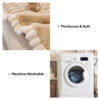Soft Faux Rabbit Plush Thick Skin-Friendly Non-Sli