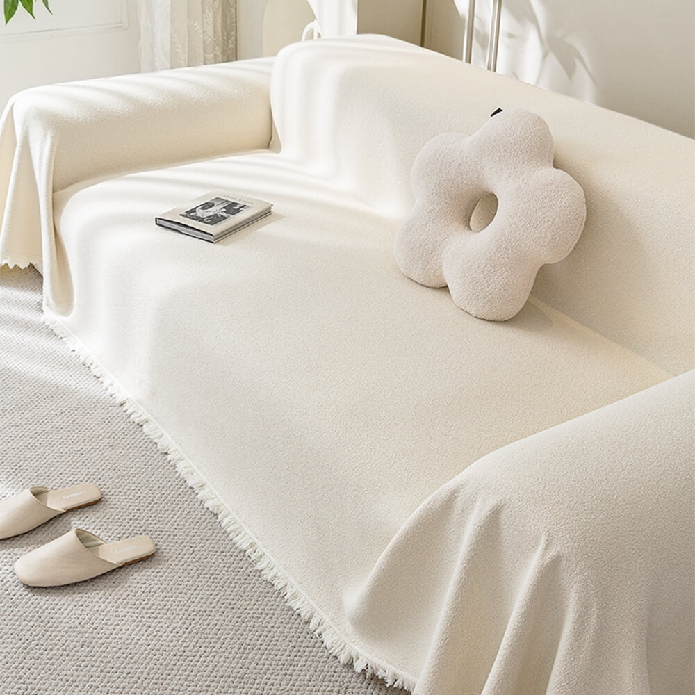 Soft Water-resistant Teddy Plush Throw Couch Cover