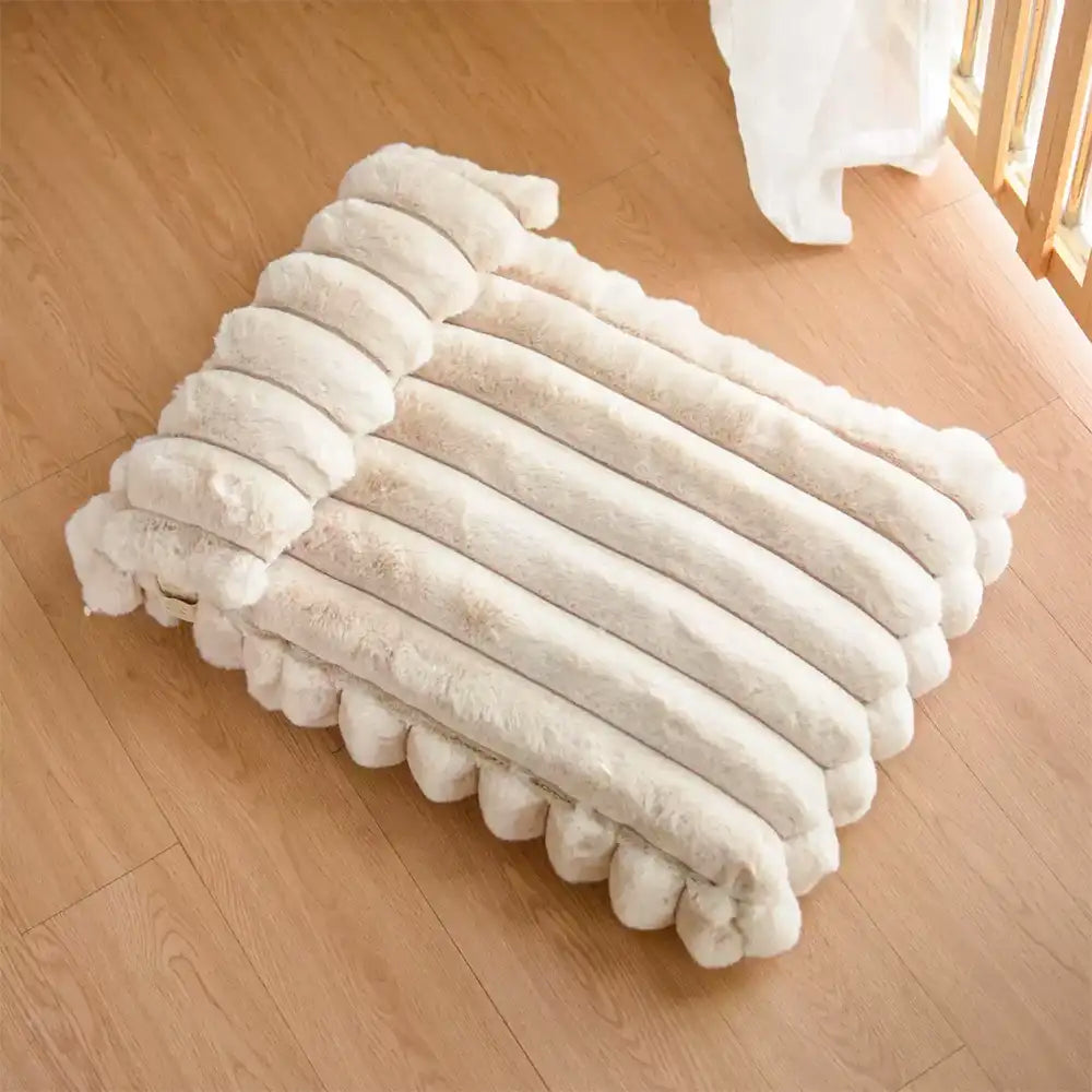 Softness Faux Rabbit Fur Warming Pillow Dog Bed -