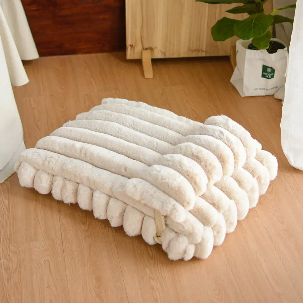 Softness Faux Rabbit Fur Warming Pillow Dog Bed -