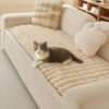 Solid-Color Fluffy Sofa Decor Thickened Couch Cove