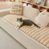 Solid-Color Fluffy Sofa Decor Thickened Couch Cove