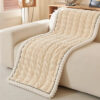 Solid-Color Fluffy Sofa Decor Thickened Couch Cove