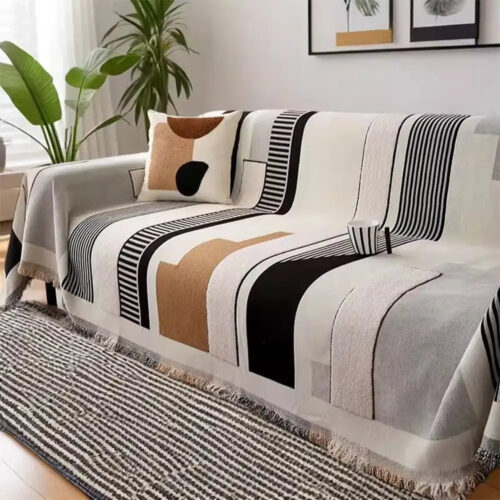 Stripe Art Scratch Resistant Chenille Multifunctio