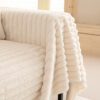 Striped Faux Rabbit Fur Multi Functional One Piece