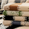 Striped Plush Chenille Thickened Cushion Protector