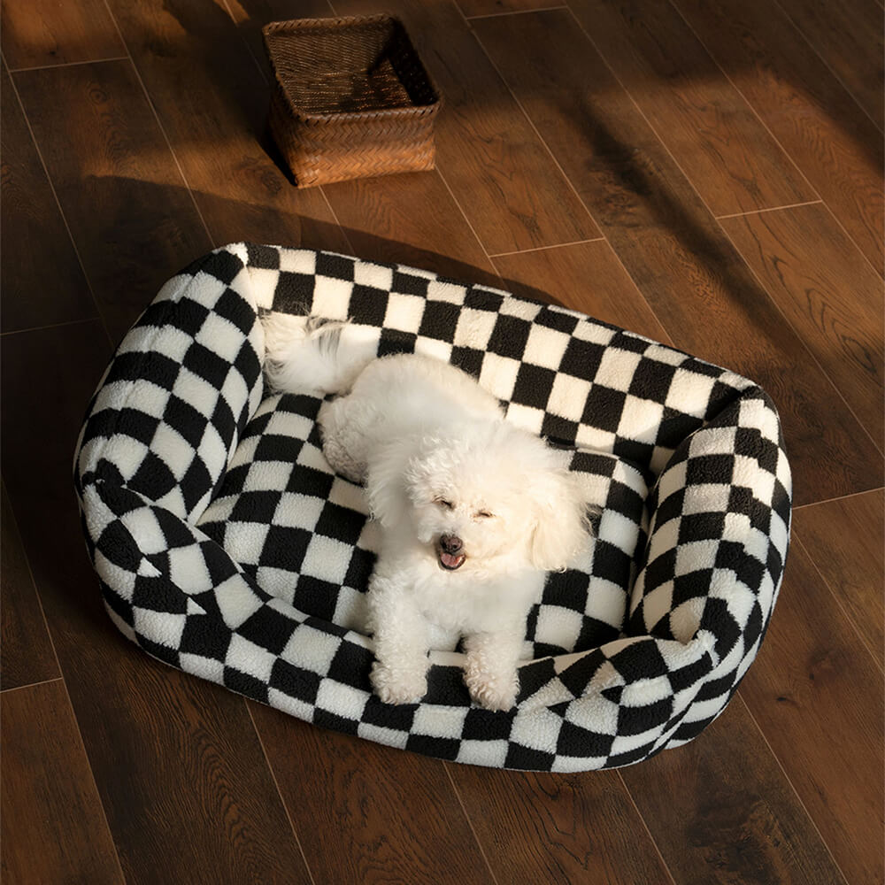 Stylish Checkerboard Warmth Removable Washable Do