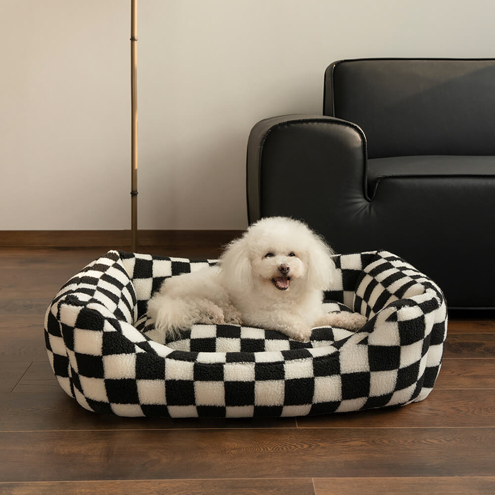 Stylish Checkerboard Warmth Removable Washable Do
