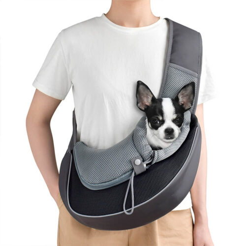 Stylish Portable Mesh PU Leather Dog & Cat Carrier