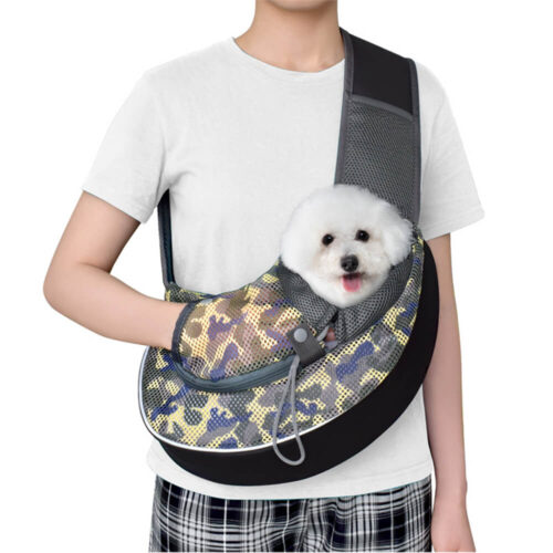 Stylish Portable Mesh PU Leather Dog & Cat Carrier