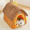 Vintage Plaid Cozy Plush Warm Foldable Cat Cave Do