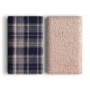 Warm Cozy Plaid Sherpa Fleece Thickened Blanket fo