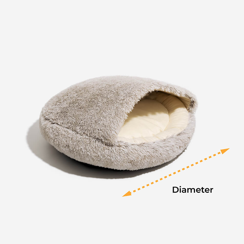 Calming Plush Semi-Enclosed Pet Nest Pita Bed For