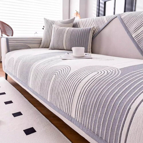 Chenille Arch Pattern Scratch-Resistant Couch Cove