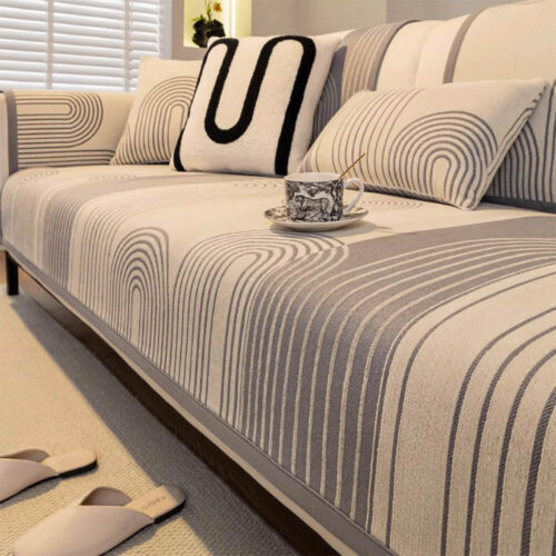 Chenille Arch Pattern Scratch-Resistant Couch Cove
