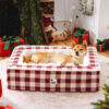 Festive Classic Tartan Cozy Dog Anti-Anxiety Calmi