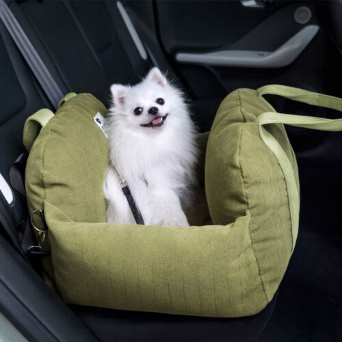 Herringbone Travel Bolster Safety Puppy Dog Car Se