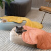 Leaf Shape Dog Blanket With Donut Dog Bed Luxury D