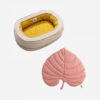 Leaf Shape Dog Blanket With Donut Dog Bed Luxury D