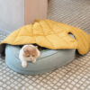 Leaf Shape Dog Blanket With Donut Dog Bed Luxury D