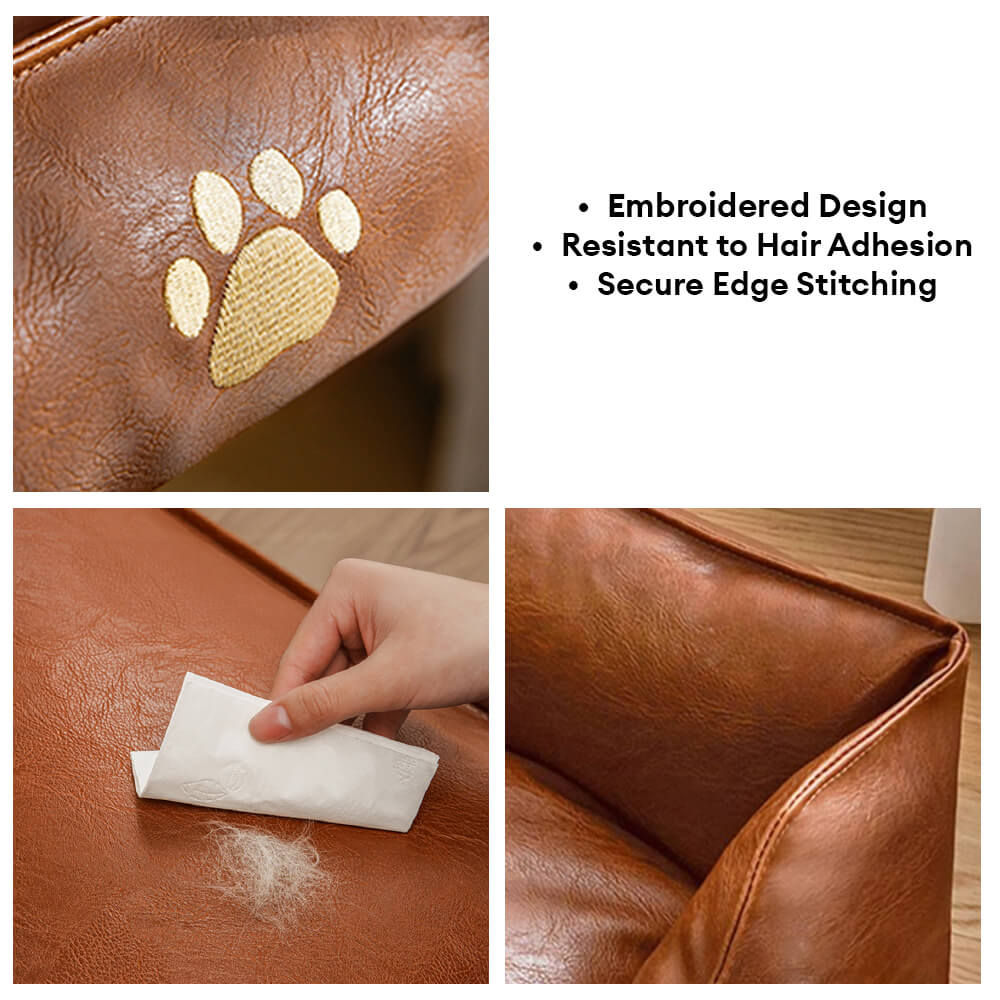 Luxury Faux Leather Waterproof Removable Dog Sofa